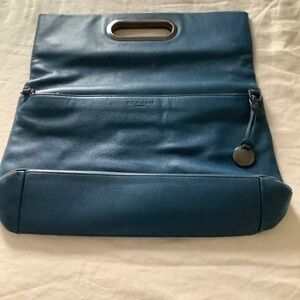 Vintage leather Skagen of Denmark blue leather purse